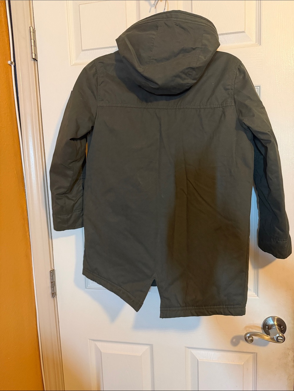 Abercrombie & Fitch boy’s Olive Green Parka Jacket size 9-10 excellent condition - Picture 3 of 7